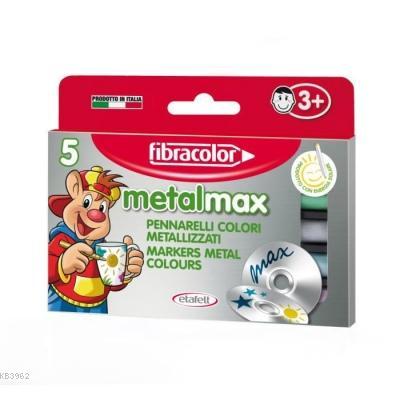 Fibracolor Metal Max Metalik Keçeli Kalem 5 Renk