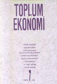 Toplum ve Ekonomi;  Sayı 7 Ekim 1994