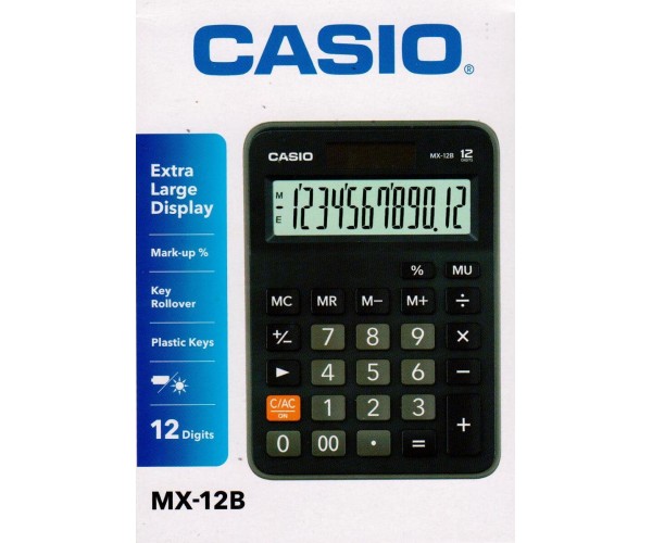 Casio Mx-12B-Bk Hesap Makinesi