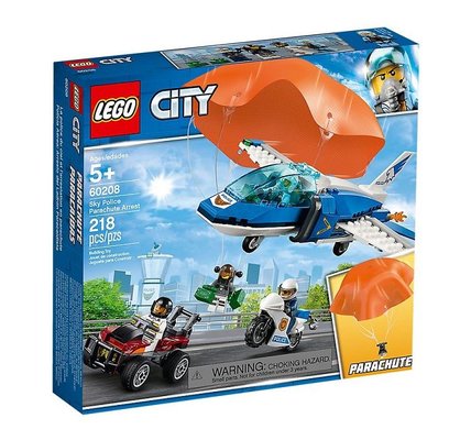 Lego Ctiy 60208 Gökyüzü Polisi Paraşütle Tutuklama