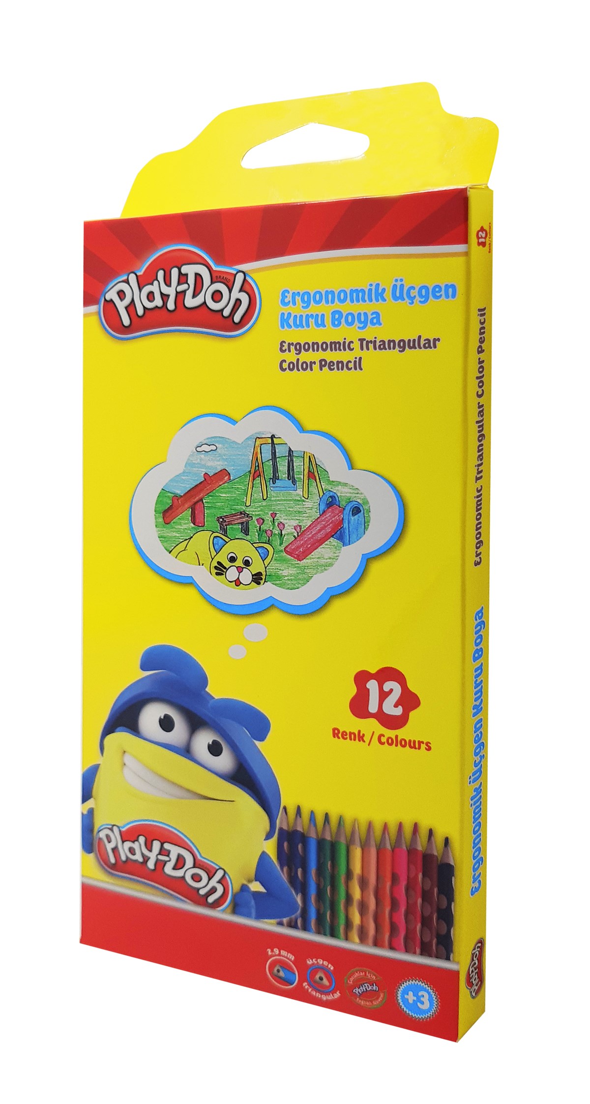 Play-Doh Oluklu Kuruboya 12'Li