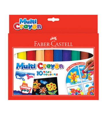 Faber-Castell Multi Crayon Pastel,10 Renk