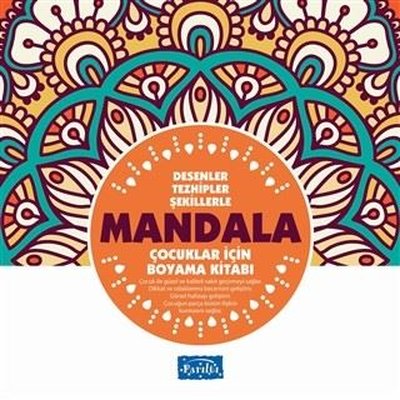 Desenlerle ve Şekillerle Mandala Turuncu Kitap