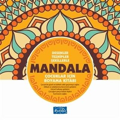 Desenlerle ve Şekillerle Mandala Sarı Kitap